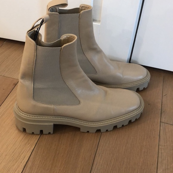 Zara beige Chelsea combat boots size 41 - Picture 2 of 6